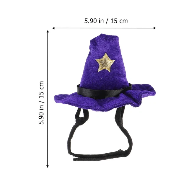 Cat Halloween Outfit Witch Cosplay Dog Outfit Hat Witch Costume Women Adjustable 10