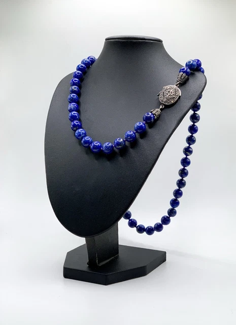 Collier Lapis-lazuli Et Argent 925 - Fabriqué En Italie, Longueur 45 Cm - Neuf Avec étiquettes