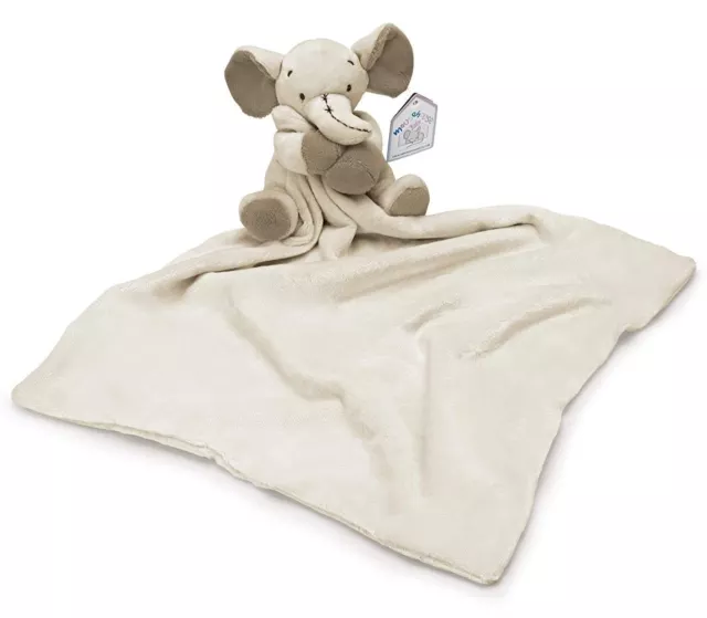 Mousehouse Gifts - Manta con elefante de peluche para bebé - Unisex - Gris