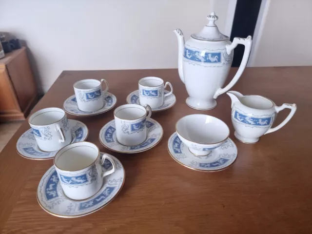 Coalport Revelry Coffee Pot, Cups And Saucers, Sugar Bowl & Milk Jug