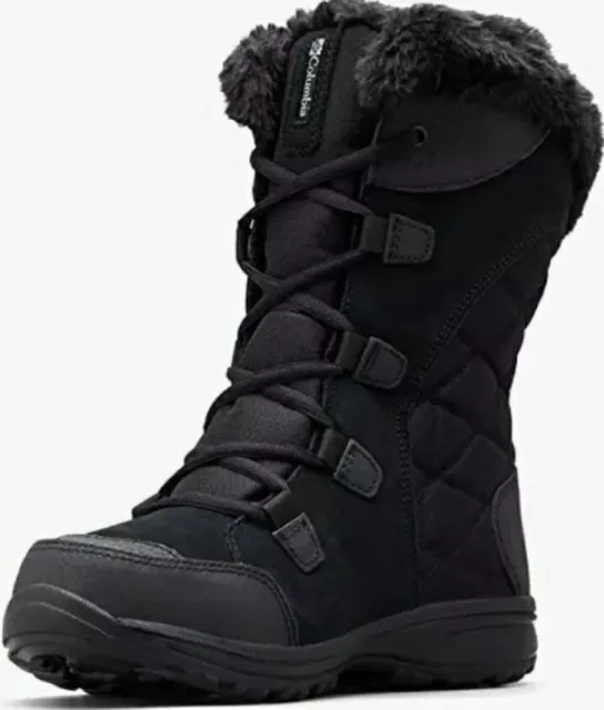 Columbia Women's Ice Maiden II Snow Boot Size 7.5 Black .