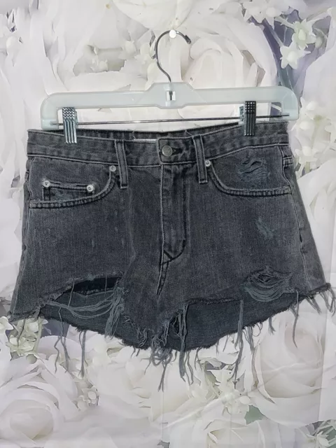 Lovers And Friends Jack High Rise Cut Off Shorts Black Size 26 Sexy Legs
