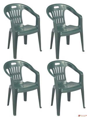 SEDIA RESINA PIEGHEVOLE ART.31C VERDE PZ 4 