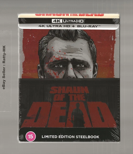 SHAUN OF THE Dead Uk Exclusive 4K Uhd + Blu Ray Steelbook New
