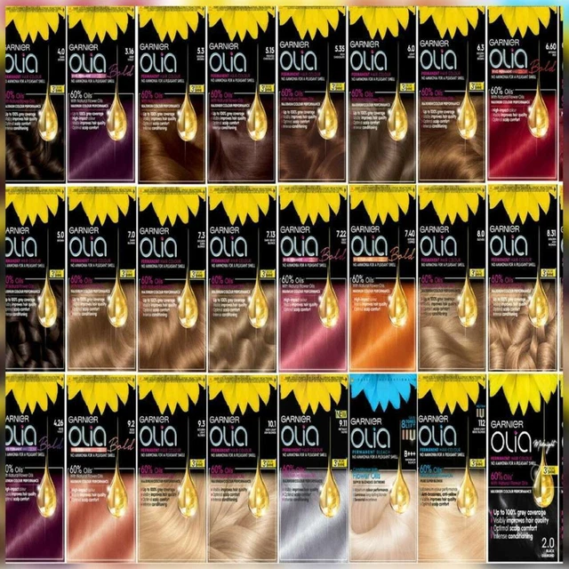 GARNIER OLIA NO Ammonia Permanent Hair Dye All Colours Available 12 garnier-olia-no-ammonia-permanent-hair-dye-all-colours-available-12
