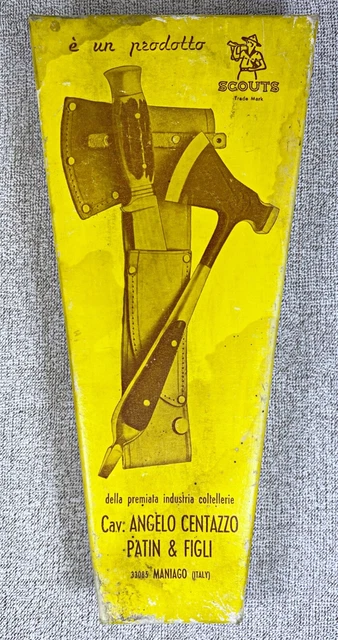 Kit Coltello Piu' Ascia Con Fodero Per Scout Cav. Angelo Centazzo Patin Maniago