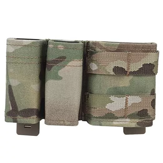 TACTICAL 5.56 MAG Pouch with Double 9mm Magazine Pouch Set MOLLE ...