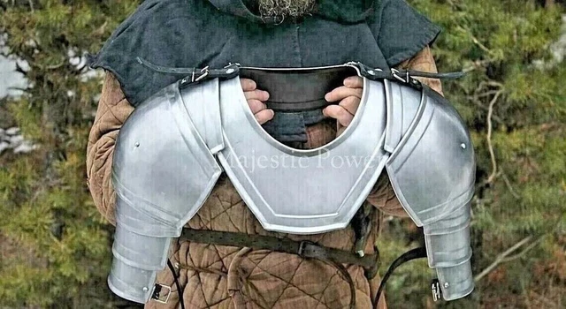 Costume D'armure Médiévale Style Churburg - Acier 18, Portable Pour Adulte - Pour LARP, Cosplay, Halloween, Décoration - 8