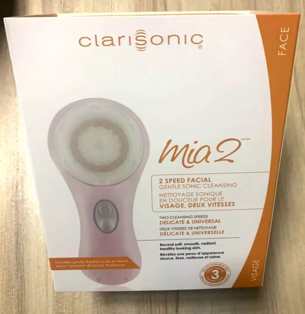 Nuevo Sistema de Limpieza de Piel Sonic Clarisonic Mia 2 Rosa Nuevo en Caja