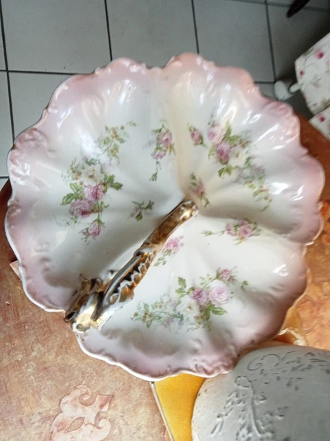 Plat Mendiant ancien Serviteur Porcelaine Limoge 