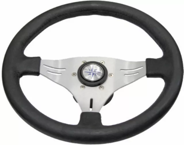 Boat Steering Wheel 3 Spoke Italian 355mm Sports Wheel Marine Multiflex