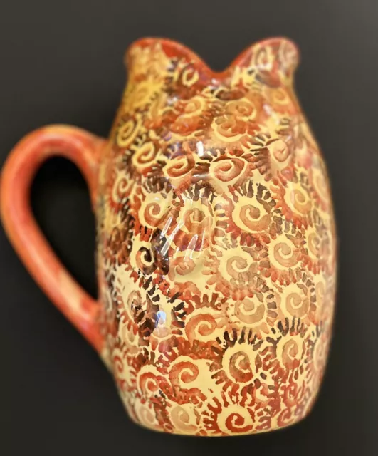 Italica ARS Jug Fish Pitcher Ceramic 9.5" Hand Painted Italy 3