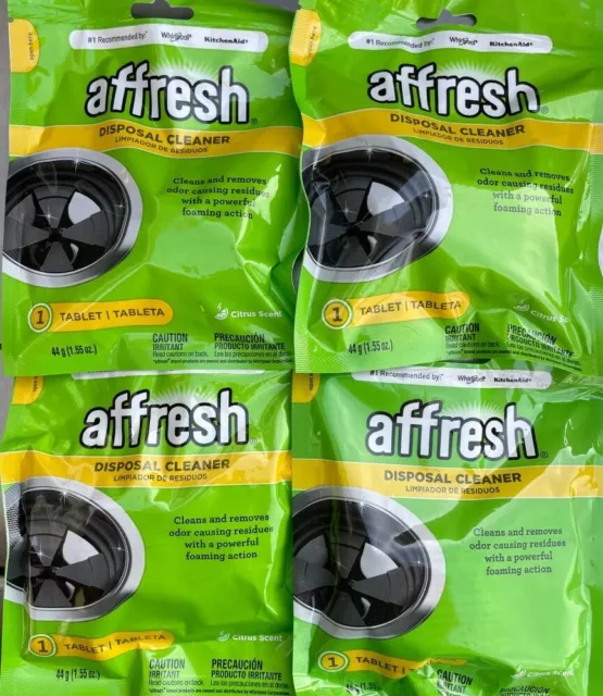 4 Packages Affresh Garbage Disposal Cleaner - Citrus Scent - 1.55 ounces each