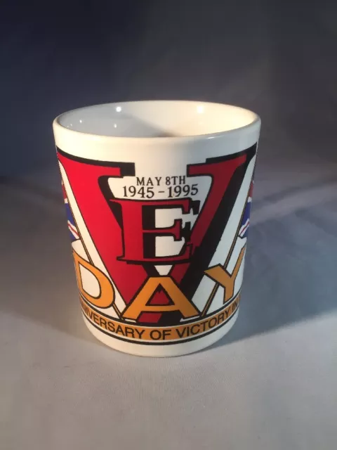 Rare VE Day 50th Anniversary Victory Europe Mug 1945-95 Kilncraft England WW2