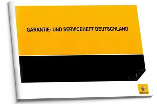 Carnet d'entretien allemand Renault 10 modèles
