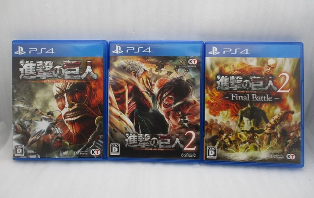 PS4 ATTACK SUR Titan 1,2 Final Battle 3Games Shingeki No