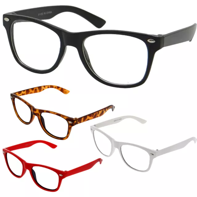 Small KIDS SIZE Retro Color Frame Clear Lens Glasses NERD Costume Fun Boys Girls