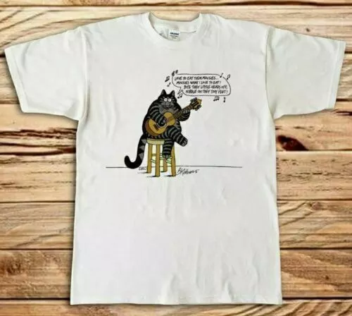 Funny T Shirt B Kliban Cat Guitar Player Men's Unisex T-Shirt S-5XL TR5990 2