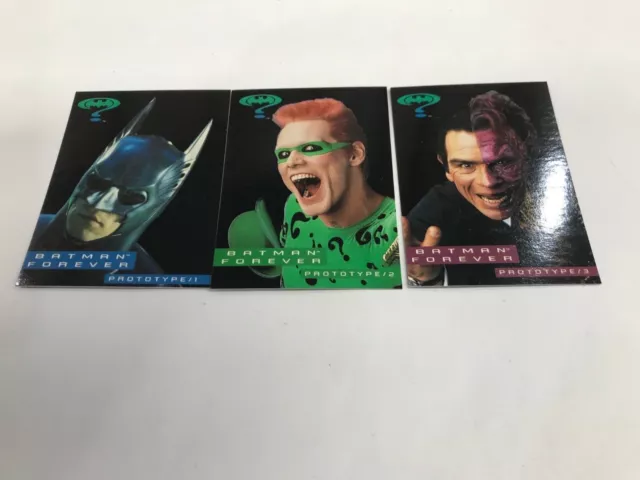 *1995 Australia Dynamic Batman Forever Movie Cards Promo Card Full Set (3)