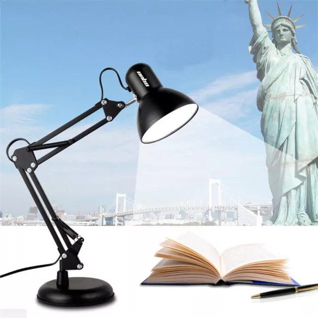 Desk Lamp Adjustable Folding Lamp Architect Clamp-on Table Lamp With Metal Base