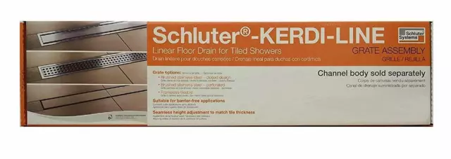 Schluter Systems Kerdi-Line Shower Floor Grate Assembly w/o Drain Channel Body