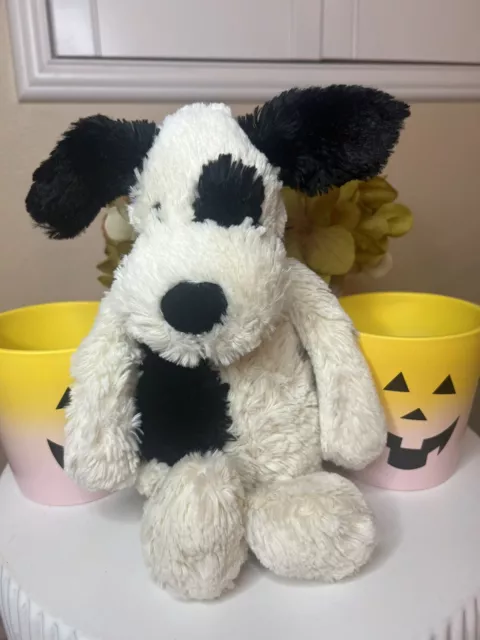 Jellycat Bashful Puppy Dog Black & White 12 Inch Plush Stuffed Animal Doggy