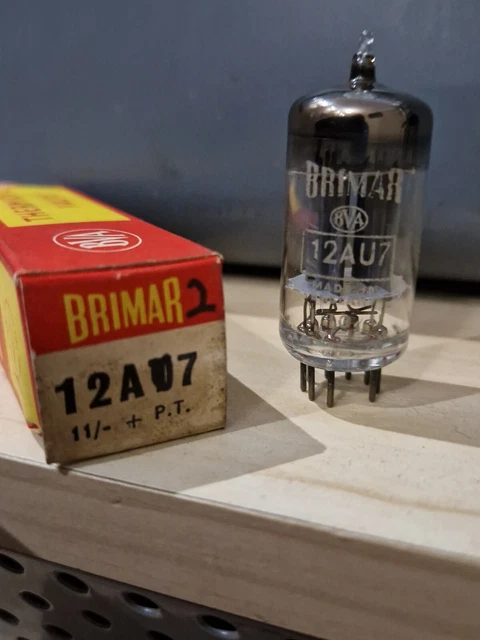 Tube Audio ECC82 / 12AU7 Brimar (long Plates) - Lampe NOS Légèrement Utilisée - Valve