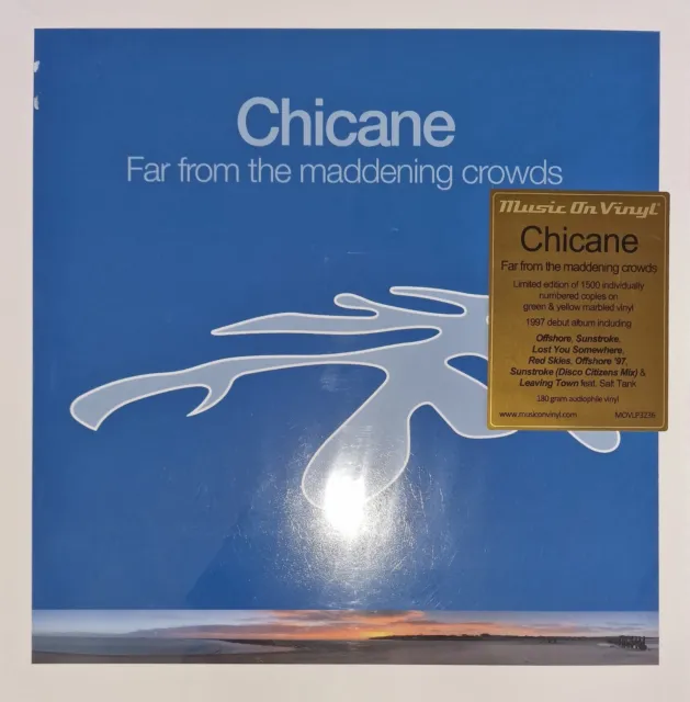 Chicane 'Far From The Maddening Crowds' 2x12" Grn/yel Vinyl - NEW Limited Editio