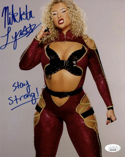 JSA Signed NIKKITA LYONS Metallic PROMO - AUTOGRAPHED Pro wrestling NXT WWE