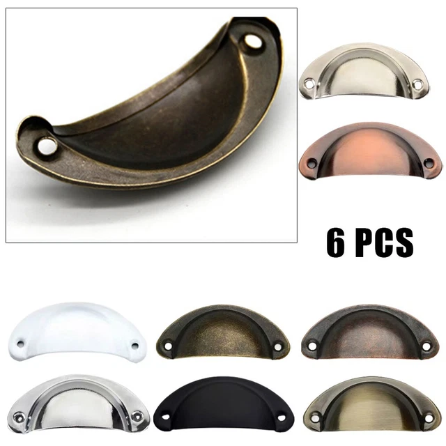 Pack de 6 poignées de porte d'armoire intemporelles en différentes couleurs fa