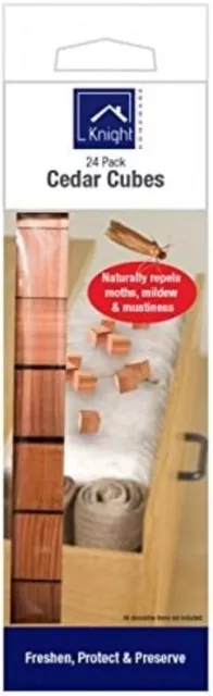 Cedar Wood Cubes,  Clothes Repellent for Moth Pest Mildew Mustiness,Pack of 24