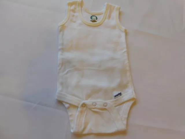 Gerber Bambino Bambina senza Maniche one piece Body Taglia 0-3 Mesi Bianco Guc