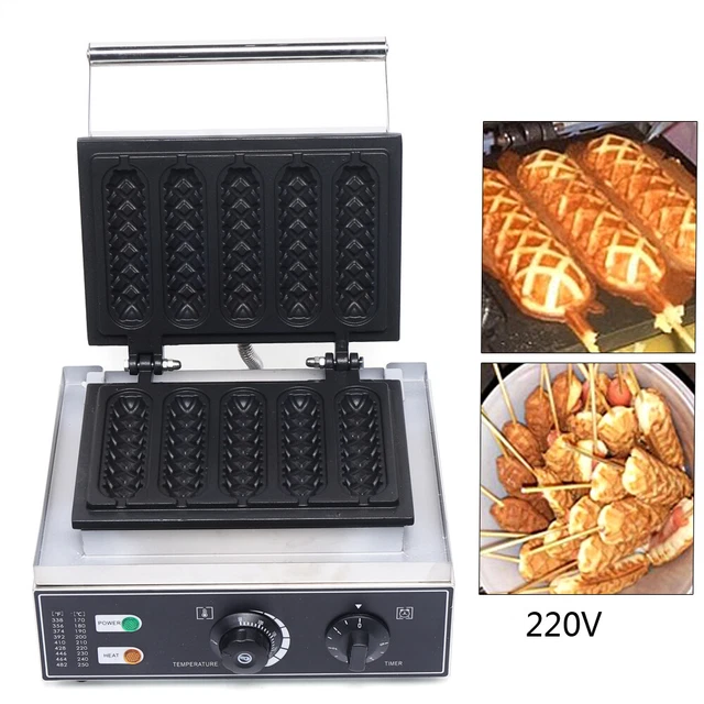 COMMERCIAL ELECTRIC WAFFLE Maker Lolly Hotdog Waffle Baker Machine Non