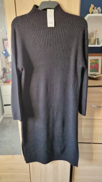 Black New Look Knitted Jumper Dress Medium