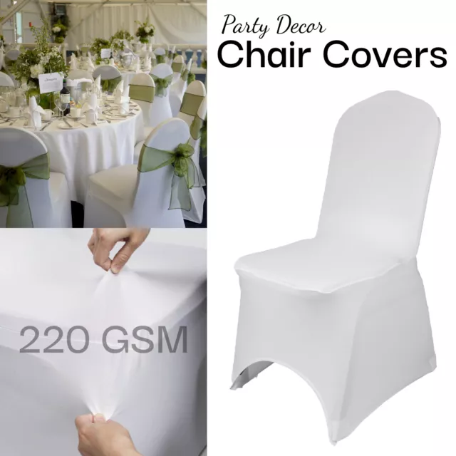 Comedor Blanco Silla Fundas Deslizarse de Asiento Elástico Extraíble Fiesta Boda