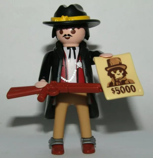 Playmobil Sheriff Cowboy Western w/  $5000 wanted bandit  poster