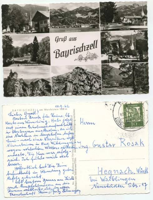 14854 - Bayrischzell am Wendelstein - real photo - postcard, run 10.9.1962