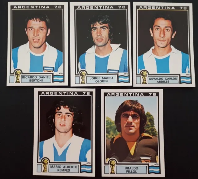 5x Panini Sticker No. 93 94 98 105 107 World Cup Argentina 1978 Sonric's Kempes
