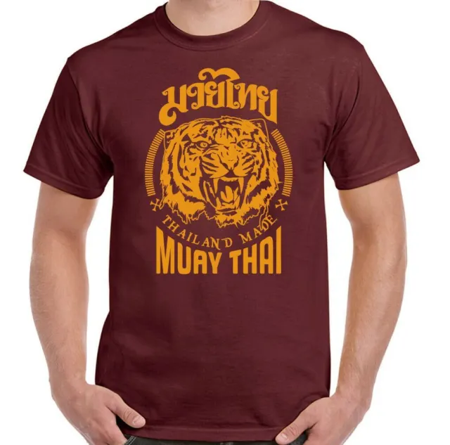 T-shirt MUAY THAI MMA UFC arti marziali allenamento top palestra TIGER guanto da combattimento uomo 6
