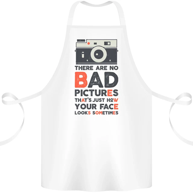 Fotografia Tuo Viso Divertente Fotografo Cotone Grembiule 100% Biologico
