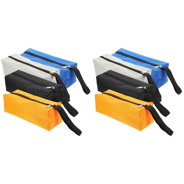 8 pcs Handheld Small Canvas Pouch Tool Pouch Canvas Zipper Bag
