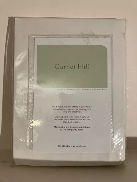 NWT Garnet Hill Fiesta White Double/Full Flat Sheet