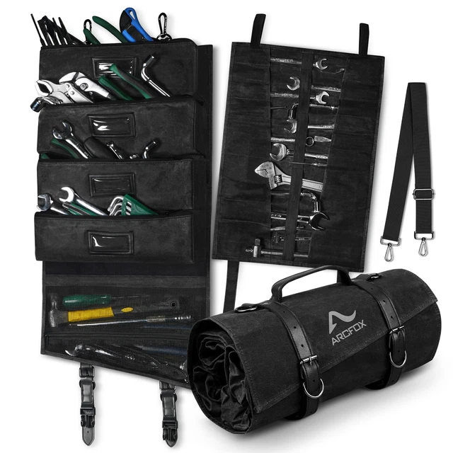ARCFOX ROLL UP Tool Pouch MultiPurpose Tool Roll Bag Hanging Wrench