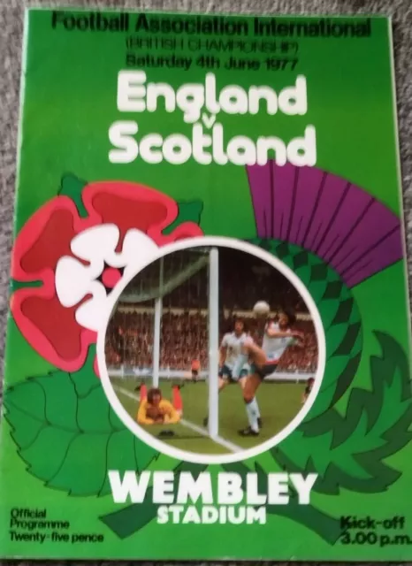 1977 England v Scotland,  British Championship Programme 04.07.77@ Wembley