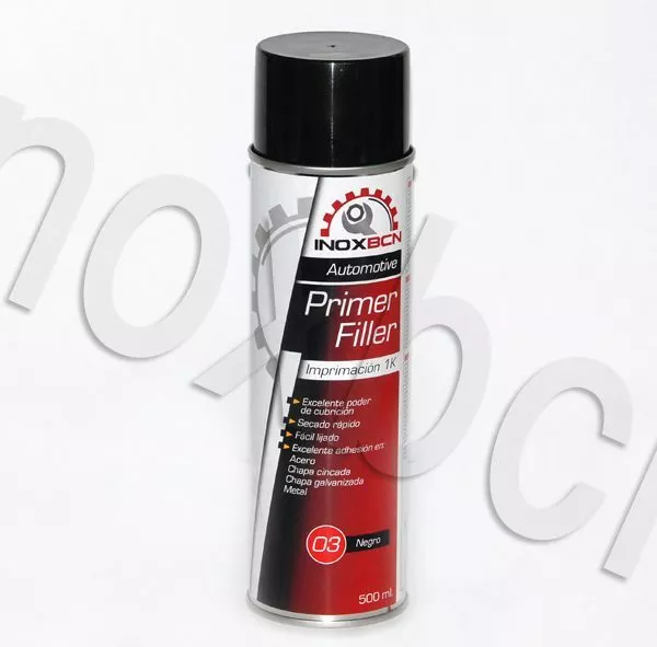 Spray Pintura Imprimacion Acrilica Carroceria Color Negro 500Ml