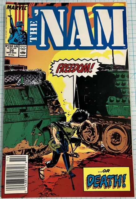 The 'Nam #39 High Grade NM Newsstand Michael Golden Cover 1989 Marvel Comics