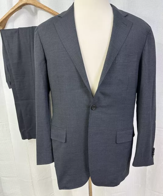 CANALI Kei 2pc Wool Suit 44R US 54 EU Lightweight Stretch Made In Italy Defects