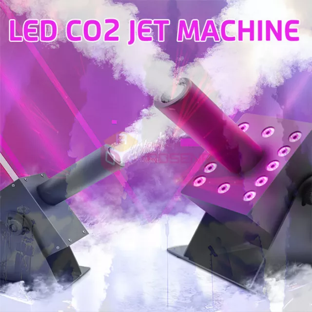 LED CO2 Jet Smoke Machine CO2 Cannon DJ Disco Stage Effect DMX512 Fog Machine