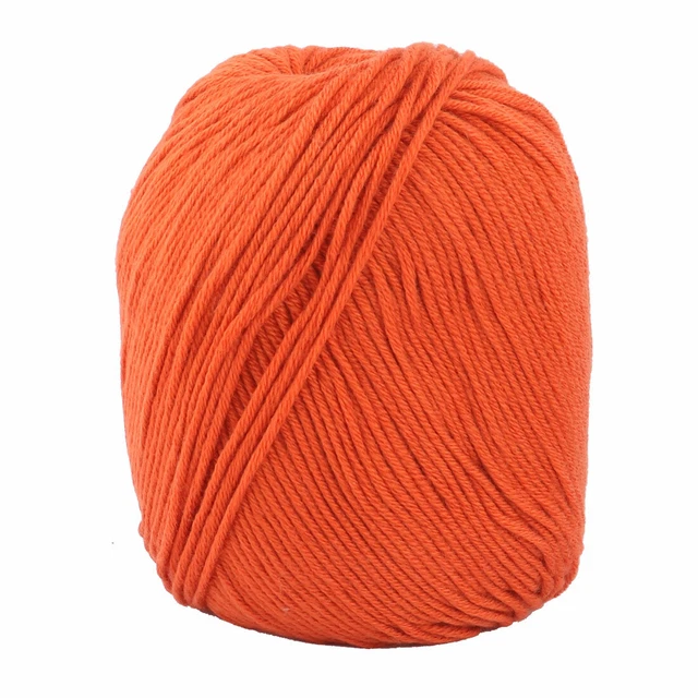 Acrylic Fiber Hat Scarf Handicraft Gift Knitting Needle Weaving Yarn Orange 50g