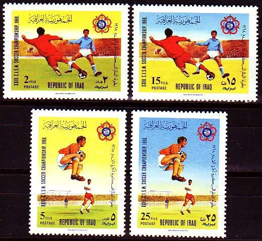 Irak Iraq 1968 ** Mi.530/33 Fußball Football